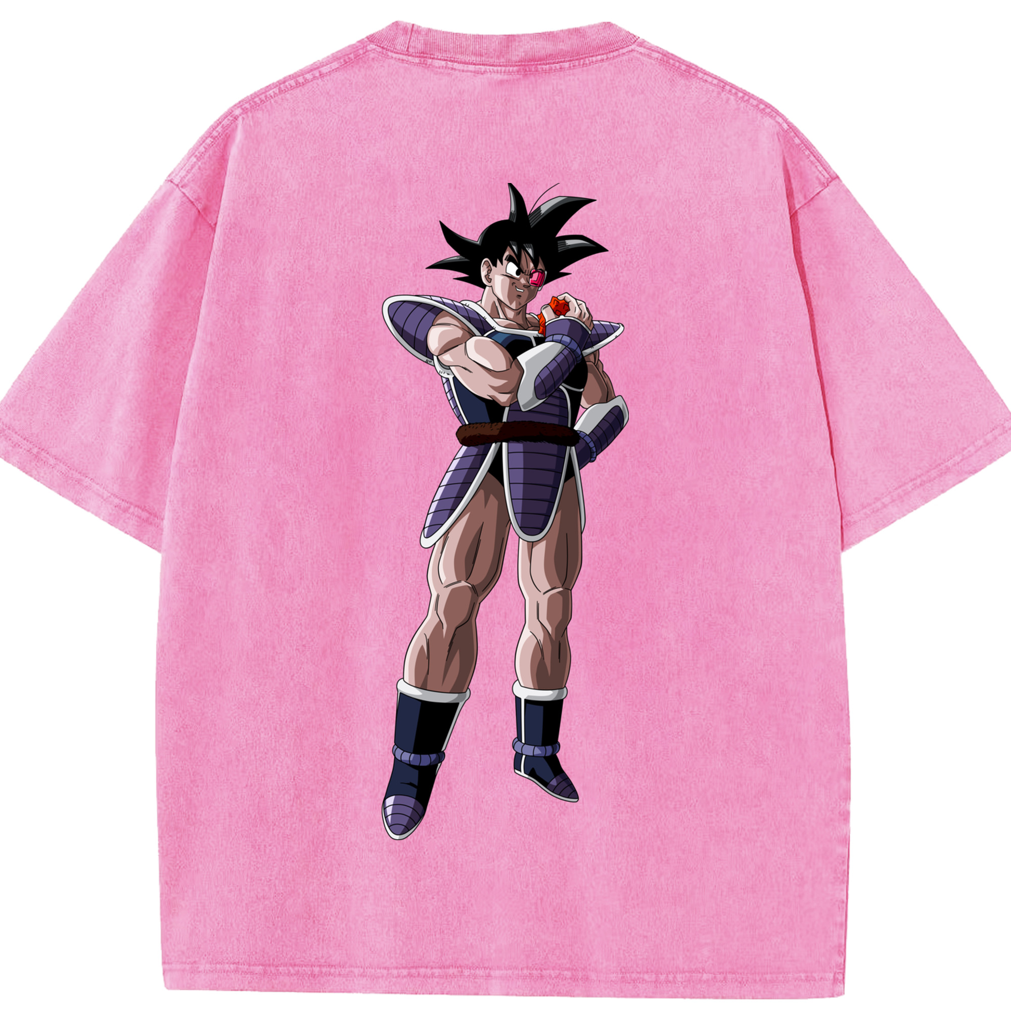 （画像用） ドラゴンボール 孫悟空（そん ごくう）Son Goku カカロット DRAGON BALL Kakarotto 綿100% ヴィンテージ風 半袖Tシャツ（背面プリント）